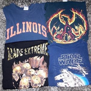 T shirt bundles in fours 4 for 45$ or 18$ each